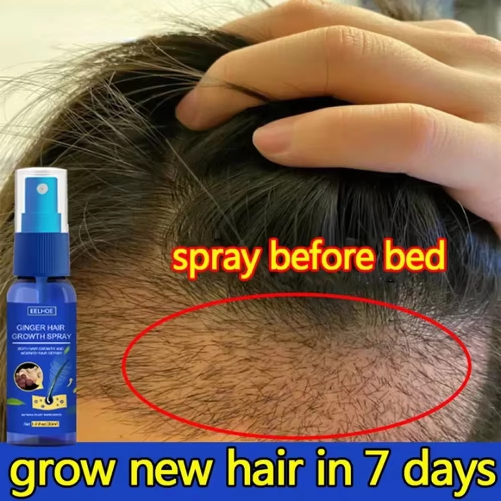 Hair Care Naturally - بخاخ الزنجبيل السريع لنمو الشعر، مصل